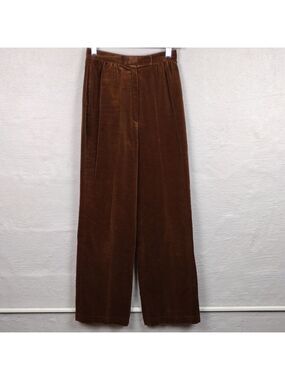 Bronson Of California Vintage Brown Velvet High Rise Flat Front Flare Leg Pant